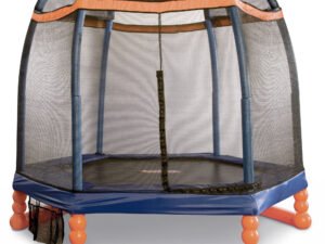 Little Tikes 7-Foot Trampoline, with Enclosure, Blue/Orange