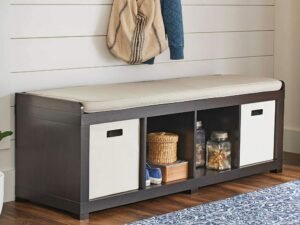 Better Homes and Gardens 4-Cube Organizer Storage Bench, Espresso