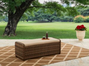Better Homes & Gardens Hawthorne Park Outdoor Storage Ottoman