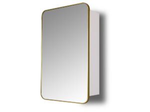 Better Homes & Gardens Brushed Golden Aluminum Frame Wall Mount Mirror Medicine Cabinet