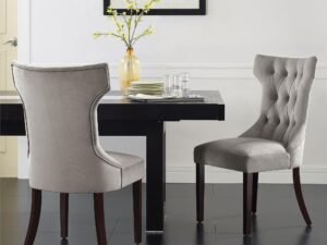 Dorel Living Clairborne Dining Chair, Set of 2, Taupe
