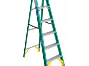 Werner 5906 6' Fiberglass Step Ladder with Yellow Top 22lb. Load Capacity TYpe II Duty Rankings