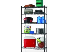 Hyper Tough 5 Tier Wire Shelf, Black, 1750 lb Capacity