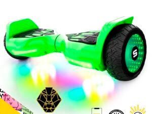 Swagtron SwagBOARD Warrior T580 Hoverboard with Bluetooth and LED Lights & Exclusive LiFePo Battery (UL-Compliant) (2020 Update)