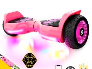 Swagtron SwagBOARD Warrior T580 Hoverboard with Bluetooth and LED Lights & Exclusive LiFePo Battery (UL-Compliant) (2020 Update)
