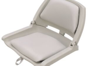 Attwood 98391GY Padded Boat Seat, Gray, Molded Plastic Frame, 20 Inches W x 17 Inches D x 12 Inches H