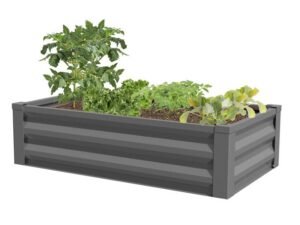 Greenes Fence Powder-Coated Metal Raised Garden Bed Planter 24" W x 48" L x 10" H