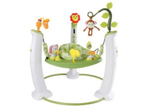 Evenflo ExerSaucer Jump & Learn Stationary Jumper, Safari Friends
