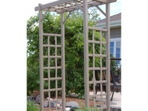 DuraTrel Elmwood 57" x 85" Mocha Vinyl Arbor