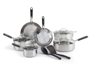 T-fal Expert Pro Stainless Steel Cookware Set, 12 Piece Set