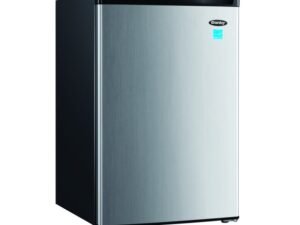 Danby 4.5 Cu Ft Mini Fridge with True Freezer, Stainless Steel