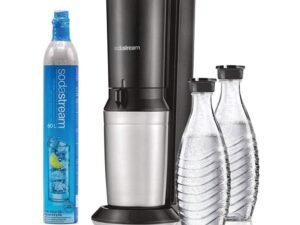 SodaStream Aqua Fizz Sparkling Water Machine (Black) with Co2 & Glass Carafes