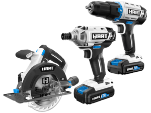 HART 20-Volt 3 Tool Combo Kit (2) HART 20-Volt 2.0Ah Lithium-Ion Batteries