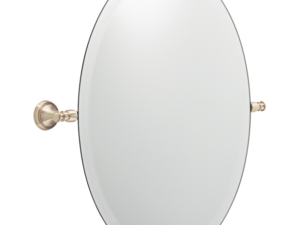 Better Homes & Gardens Safford 23" H x 23" W Round Tilt Bathroom Mirror, Satin Nickel