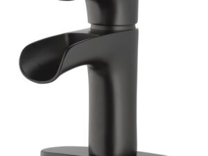 Better Homes & Gardens Matte Black Single Handle Waterfall Bathroom Faucet