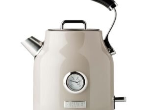Haden Dorset 1.7 Liter Stainless Steel Electric Tea Kettle, Putty Beige 75002