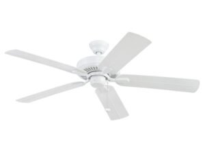 Better Homes & Gardens 52" White Outdoor Ceiling Fan, Wet Rated, 5-Blade