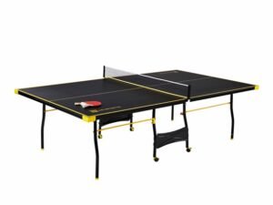 MD Sports Official Size 15mm 4 Piece Indoor Table Tennis, Black/Yellow