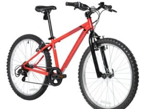 Decathlon Rockrider St100 Mountain Bike, 24", Red, Kids 4'5" to 4'11"