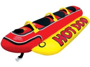 Airhead Hot Dog 1 to 3 Rider Inflatable Waterskiing Towable Tube