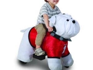 Dynacraft 6 Volt Collegiate Plush Ride-On Toy with Team Bus Included! Pick Your Team- Alabama, Arkansas, Auburn, Georgia, LSU