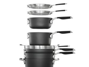 Select by Calphalon Space-Saving Hard Anodized Nonstick Pots and Pans, 14-Piece Cookware and Utensil Set