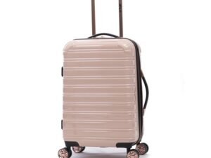 iFLY Hardside Luggage Fibertech 20 Inch Carry-on, Blush/Rose Gold