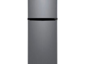 Galanz 4.6. Cu ft Two Door Mini Fridge with Freezer, Stainless Steel Look