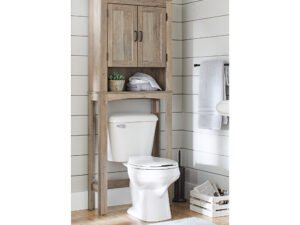 Better Homes & Gardens, Modern Farmhouse Northampton Over the Toilet Bathroom Space Saver, Rustic Gray Finish