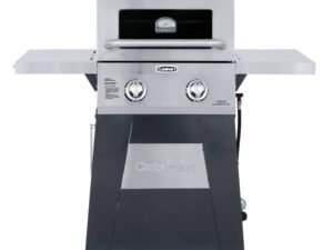 Cuisinart Two Burner Propane Gas Grill with Stainless Foldable Side Tables
