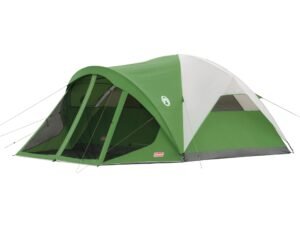 Coleman Evanston 6-Person Dome Tent with Screen Room, 2 Rooms, Green