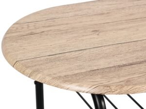 Mainstays 3 Piece Metal and Wood Dining Set, Table Height 29.15'', Multiple Colors