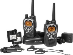 Midland GXT1000VP4 36-Mile 50-Channel FRS/GMRS Two-Way Radio (Pair) (Black/Silver)