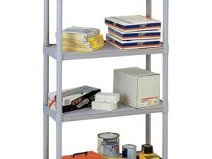 Iceberg, Rough 'N Ready 4-Shelf Open Storage System, 1 Each, Platinum