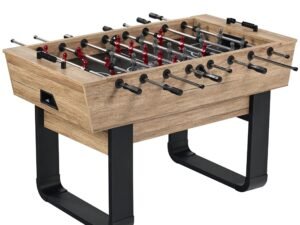 Barrington Elmhurst Indoor 56" Foosball Soccer Game Table, Accessories Included, Black/Wooden