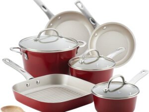 Ayesha Curry Porcelain Enamel Nonstick 10 Piece Cookware Set