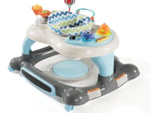 Storkcraft 3-in-1 Activity Center Walker and Rocker with Jumping Board and Feeding Tray Blue/Gray