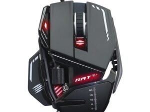 Mad Catz The Authentic R.A.T. 8+ Optical Gaming Mouse - Pixart 3389 - Cable - Black - USB 2.0 - 16000 dpi - 11 Button(s)