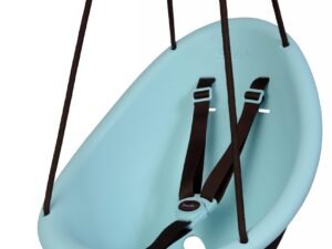 Swurfer Kiwi-Swing for Babies with Foam-Lined Shell Design, Blister-Free Rope and 3-Point Safety Harness, Indoor and Outdoor Baby Swing for Ages 6 Months and Up