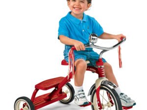 Radio Flyer, Classic Red Dual Deck Tricycle, 12" Front Wheel, Red