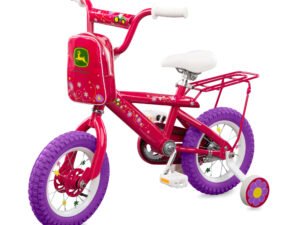 John Deere 12" Girls Bike Kids Bike with Training Wheels Pink