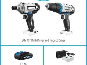 HART 20-Volt Cordless 2-Piece 1/2-inch Drill and Impact Driver Combo Kit (1) 1.5Ah Lithium-Ion Battery