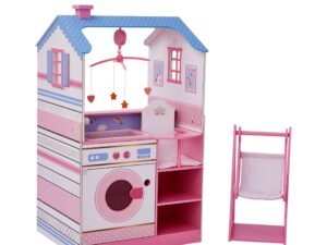 Olivia's Little World - Olivia's Classic Doll Changing Station Dollhouse -white / gold