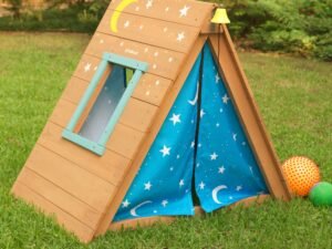 KidKraft A-Frame Wooden Hideaway & Climber Toddler Climbing Toy