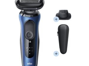 Braun Series 6 6020s Electric Razor for Men with Precision Trimmer, Wet & Dry, Rechargeable, Cordless Foil Shaver, Blue