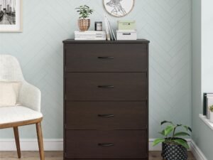 Mainstays Classic 4 Drawer Dresser, Multiple Colors