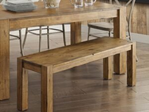 Better Homes & Gardens Bryant Solid Wood Dining Bench, Rustic Brown