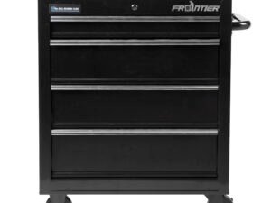 Frontier 4- Shelf 26" Bottom Chest Steel Tool Cabinet Organizer, Black