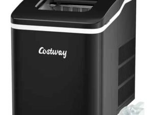 Costway Portable Ice Maker Machine Countertop 26Lbs/24H Self-cleaning w/ Scoop Black