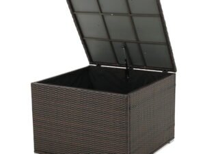 Asti Outdoor Multibrown Wicker Storage Deck Box